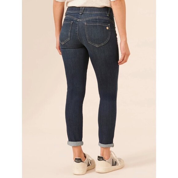 Democracy Absolution Ankle Skimmer Dark Wash Blue Skinny Jeans Casual Denim 12 - Picture 2 of 12